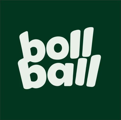 bollball — logo branco em fundo verde